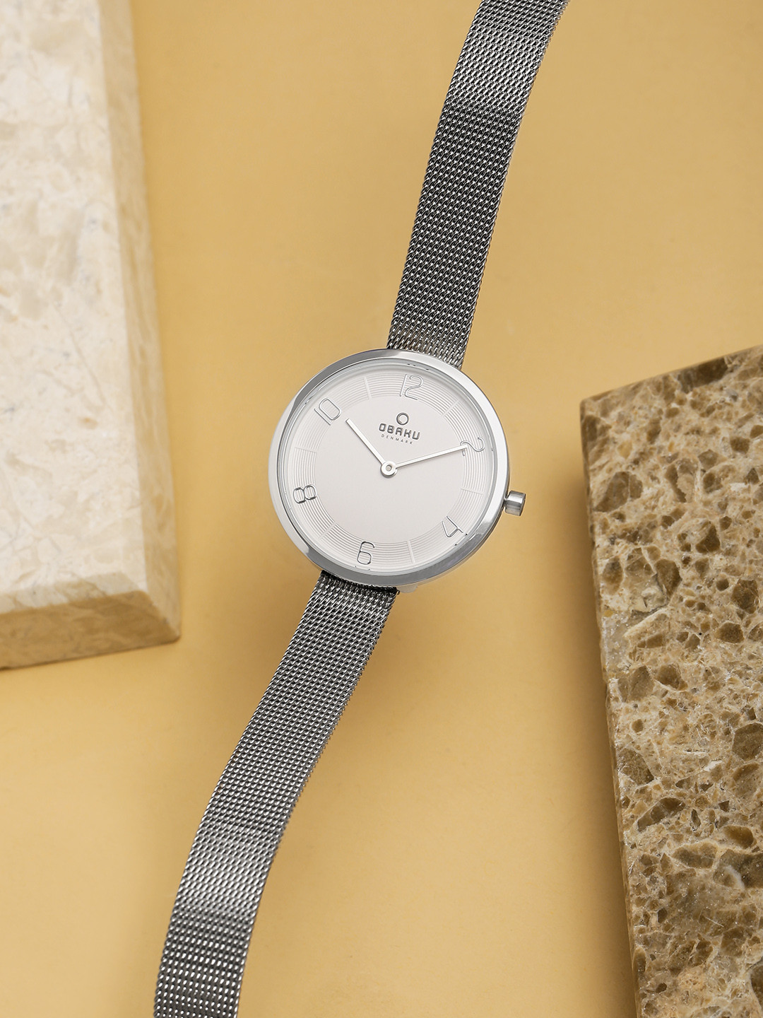 Obaku Women White Analogue Watch V195LXCIMC