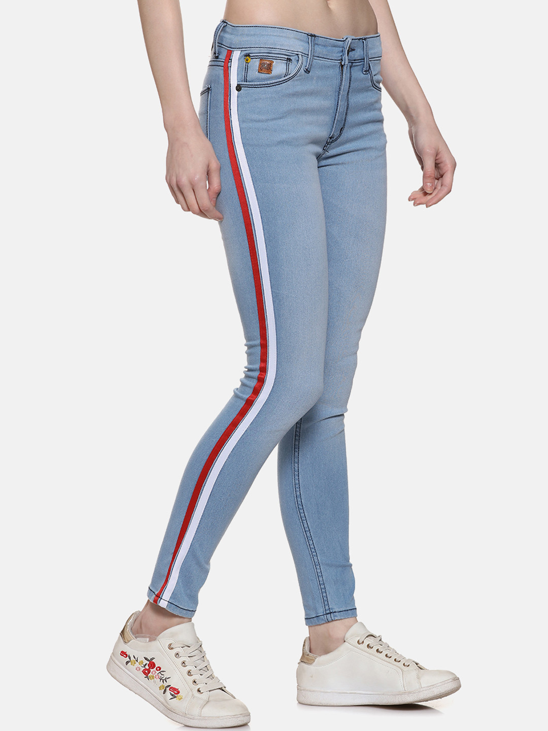 Campus Sutra Women Blue Super Skinny Fit High-Rise Clean Look Jeans