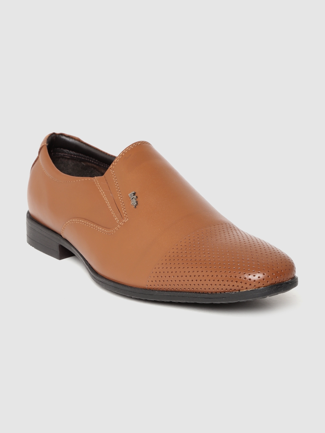 Buy Lee Cooper Men Tan Brown Perforated Formal Slip Ons - Formal Shoes for  Men 10421638 | Myntra