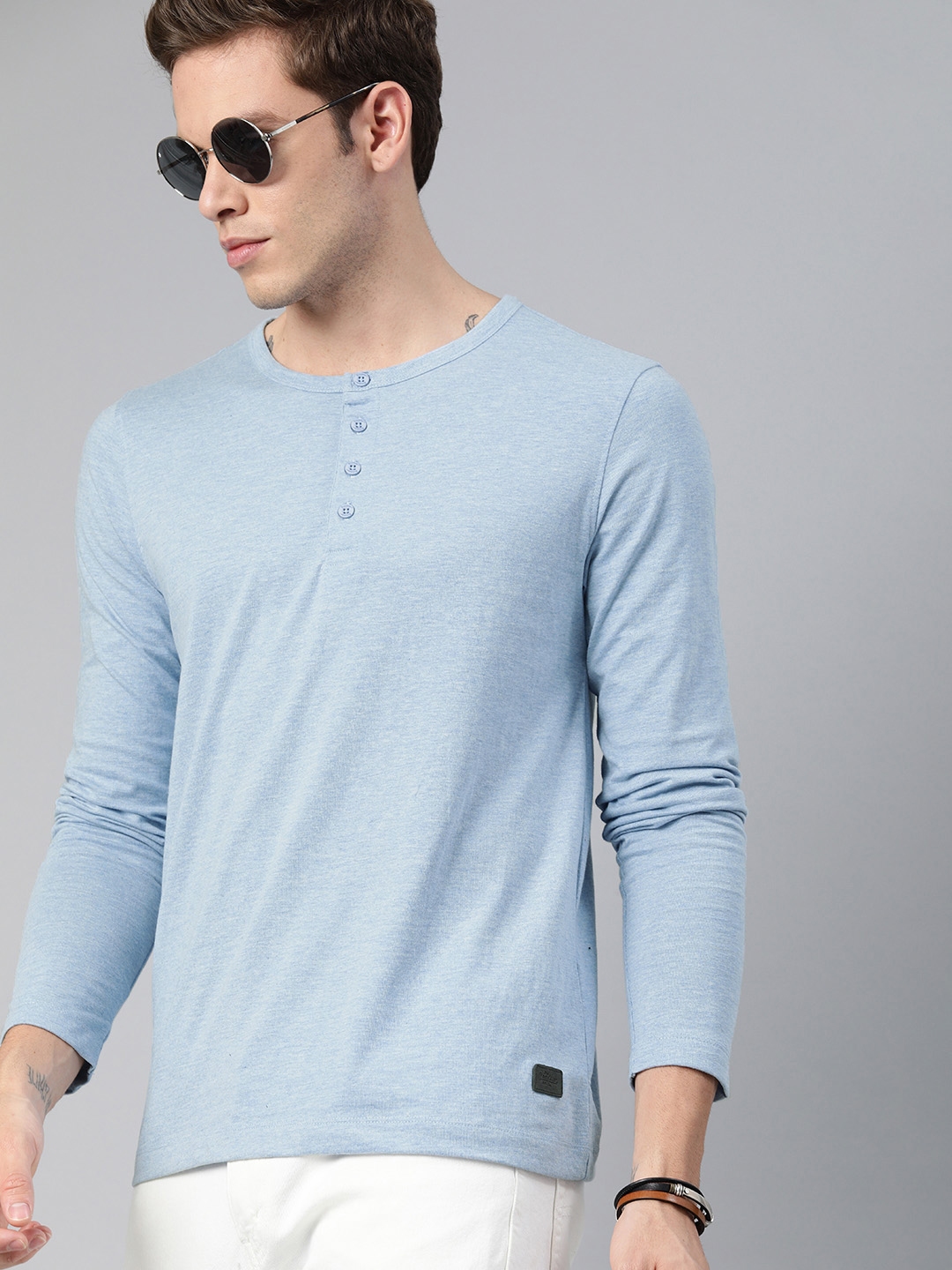 Henley t shirt clearance myntra