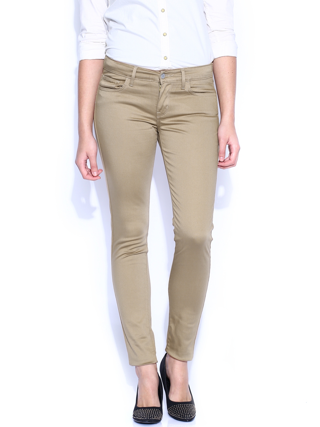 levi khaki skinny jeans