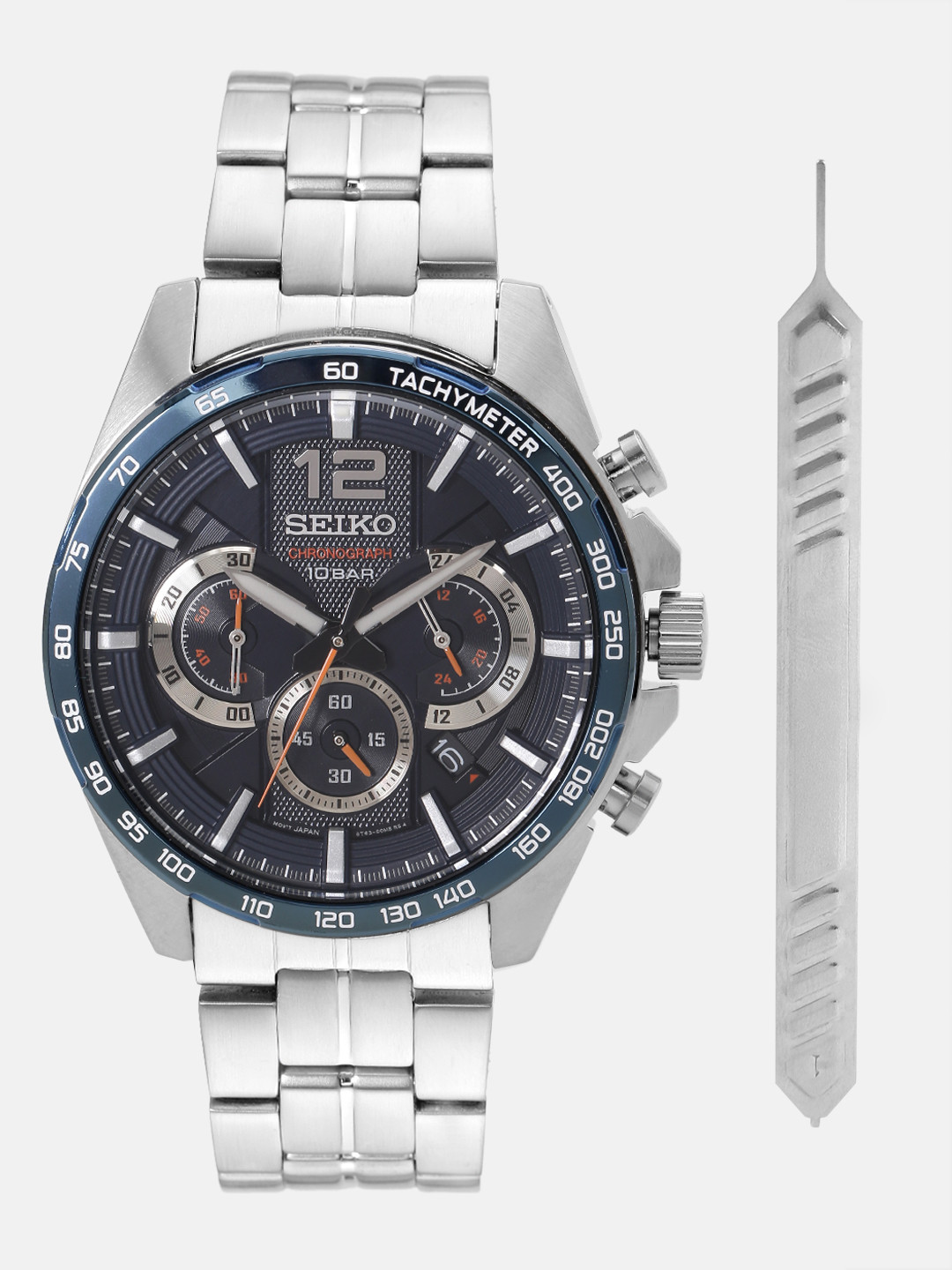 SEIKO Men Black Analogue Watch SSB345P1