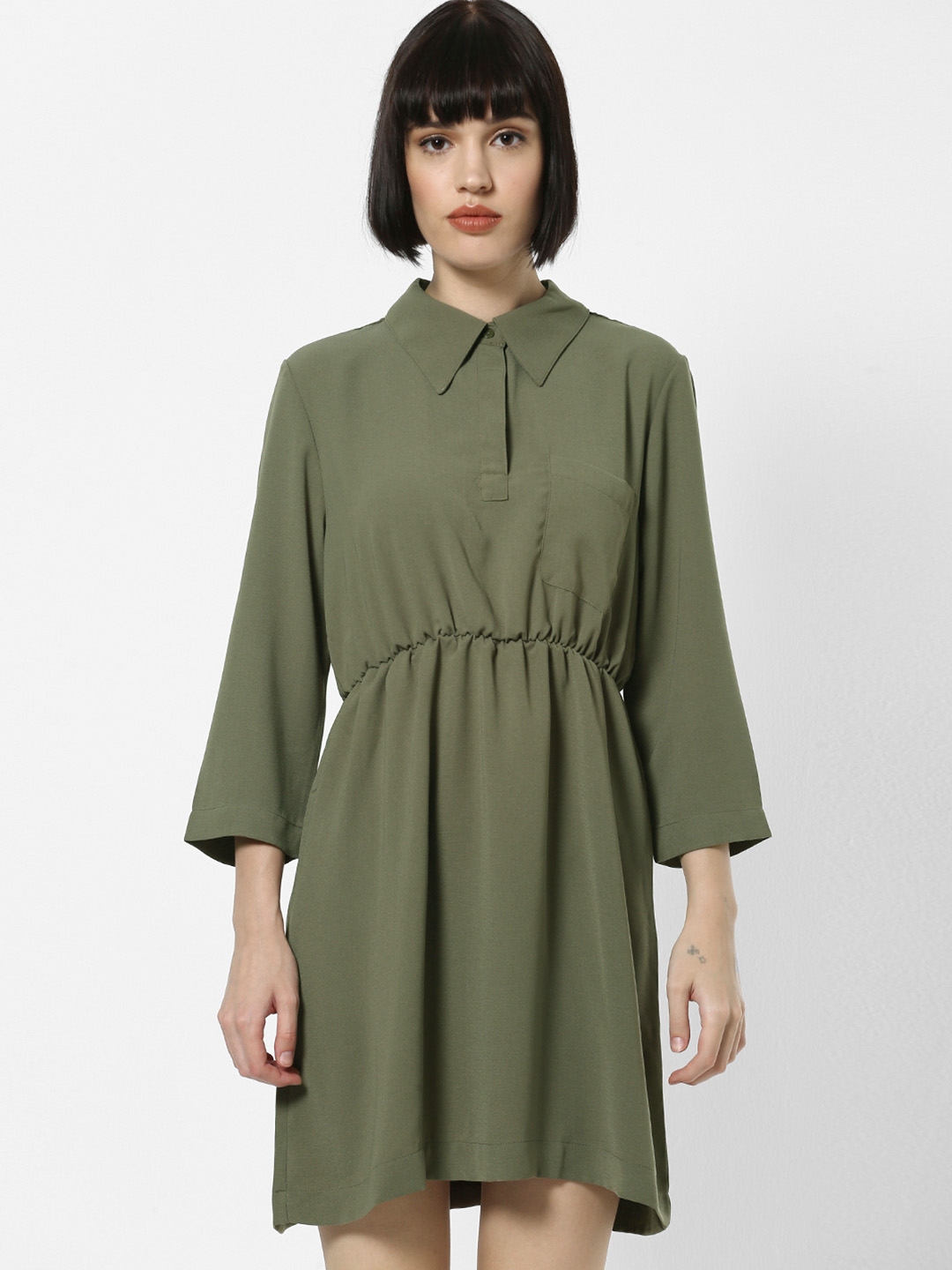 maxi dark green dress