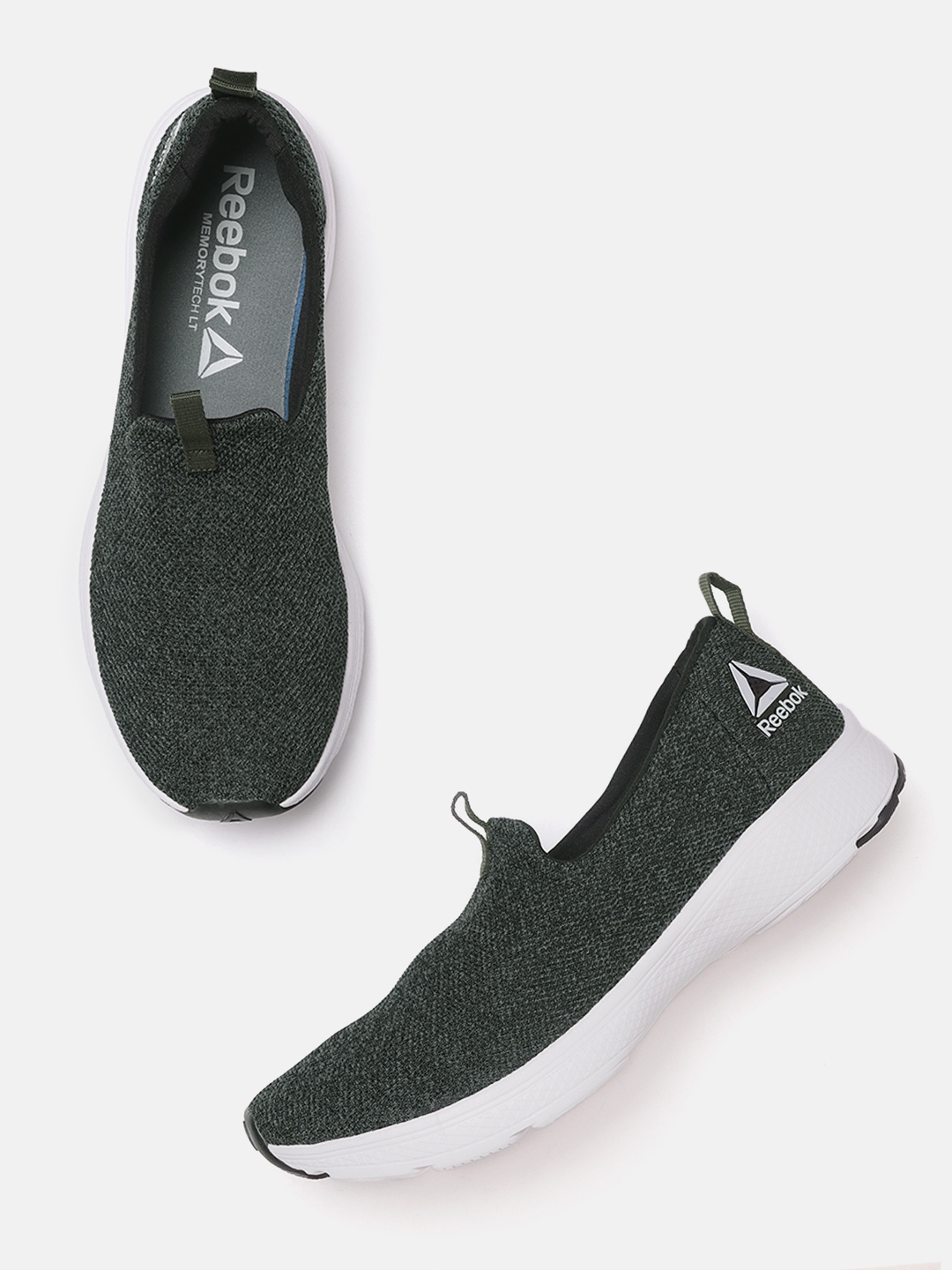 Buy Reebok Men Olive Green Black Woven Design Zeal Walk Advanced LP Slip On Walking Shoes Sports Shoes for Men 10465380 Myntra