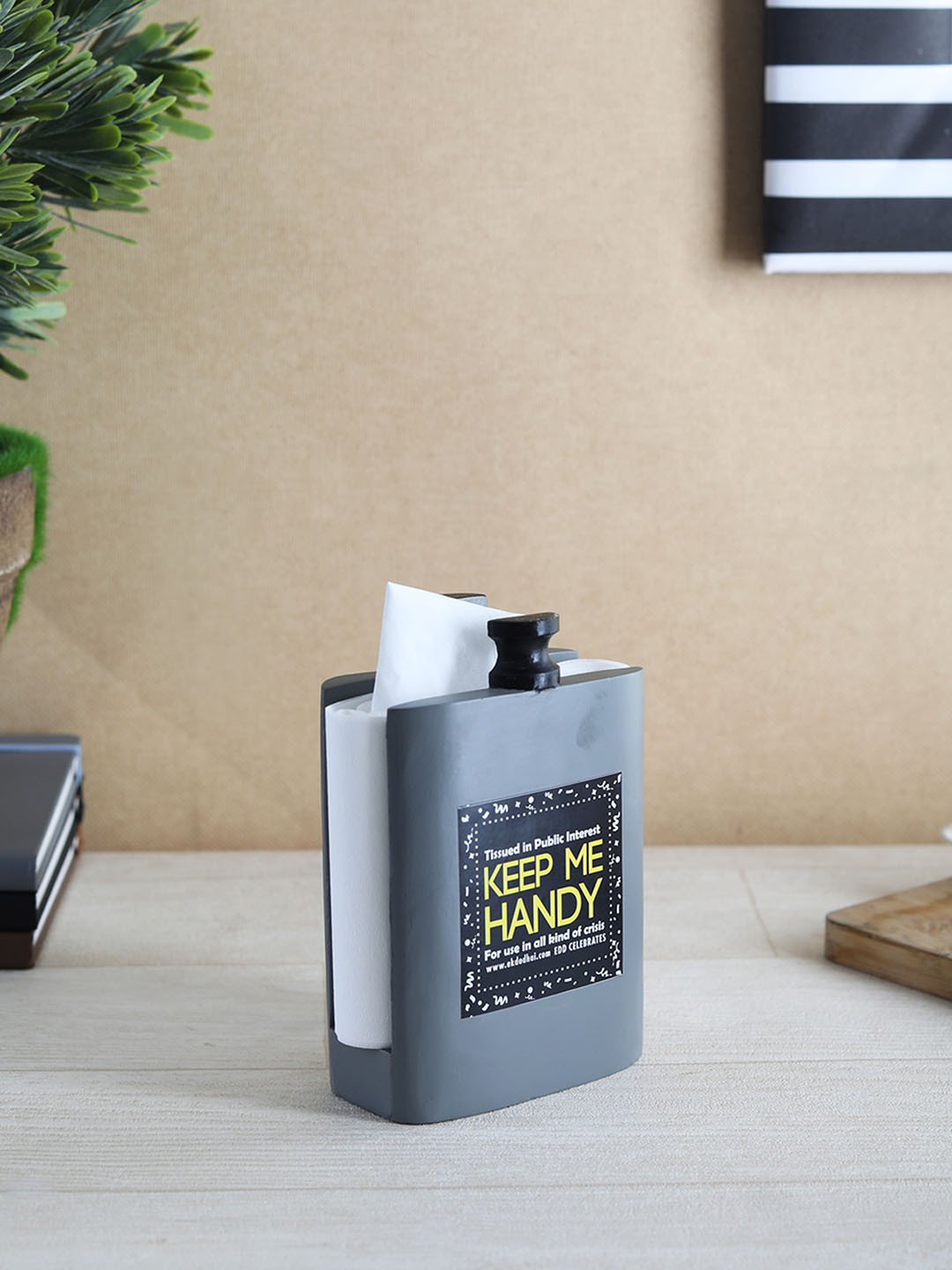 EK DO DHAI Grey Hipflask Tissue Holder