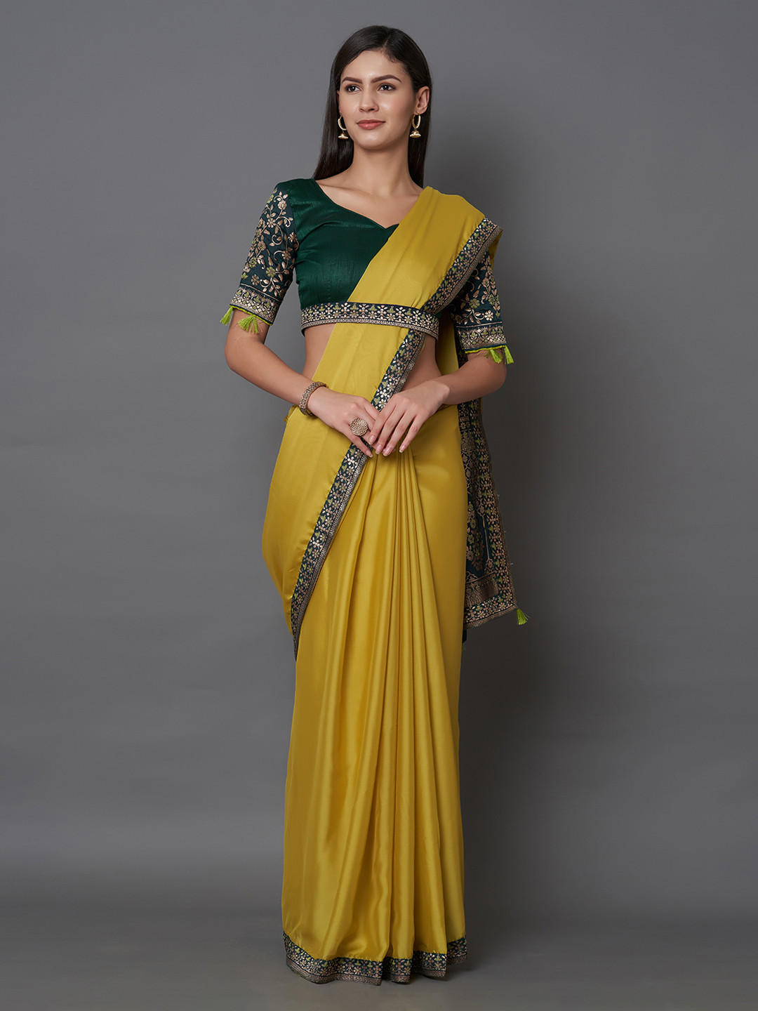 poly georgette saree