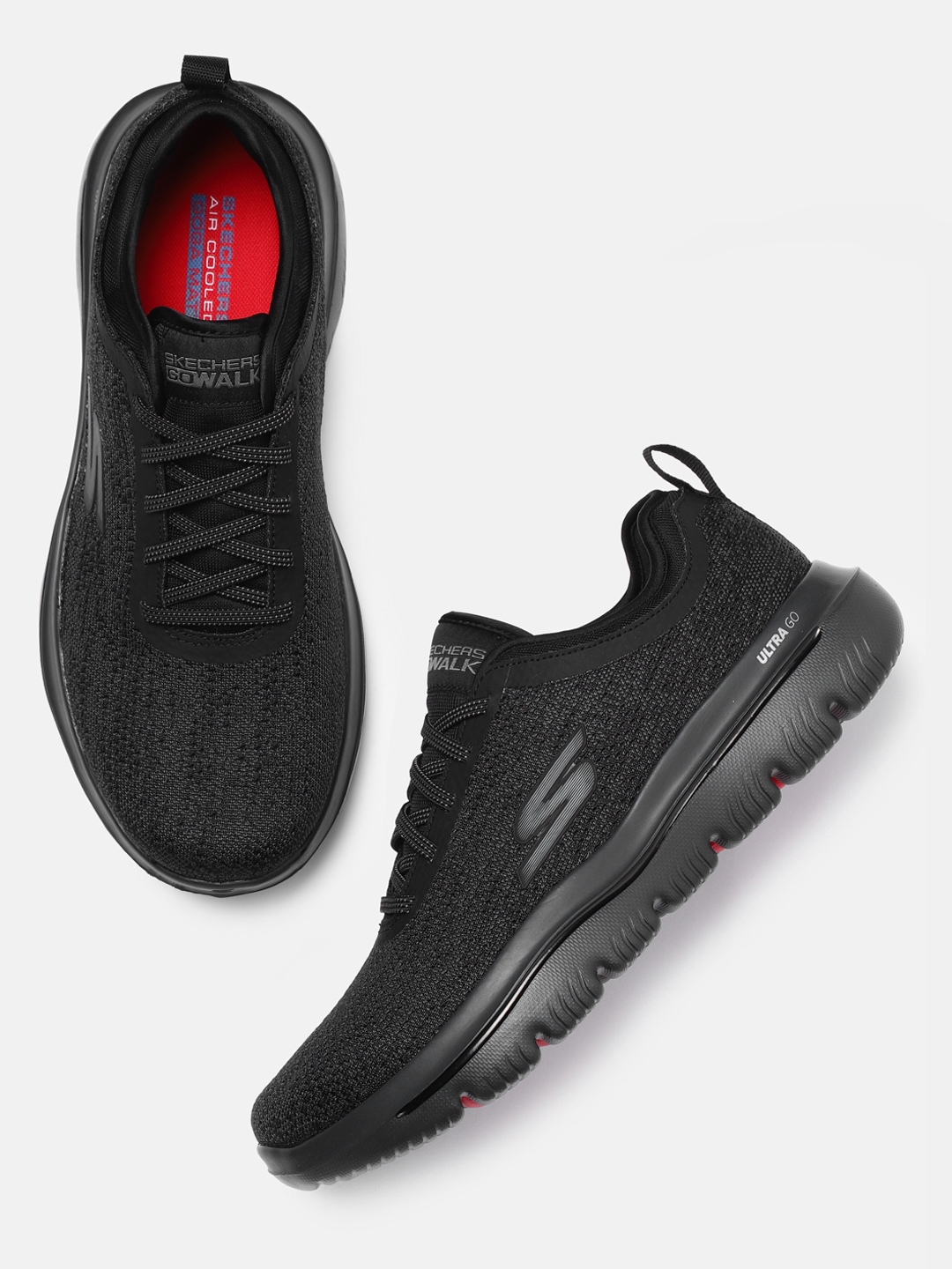 Buy Skechers Men Black GO WALK EVOLUTION ULTRA LOGIC Textile Walking Shoes Sports Shoes for Men 10491300 Myntra