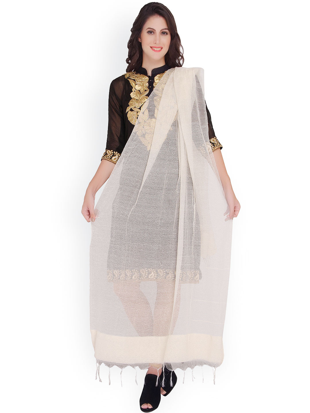 Dupatta Bazaar Cream Khadi Dupatta