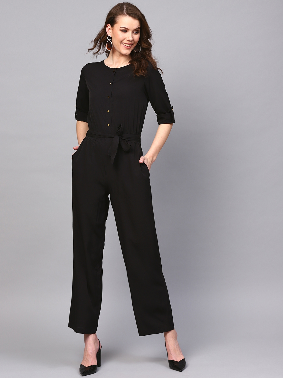 Buy Black Jumpsuits Playsuits for Women by ATHENA Online  Ajiocom