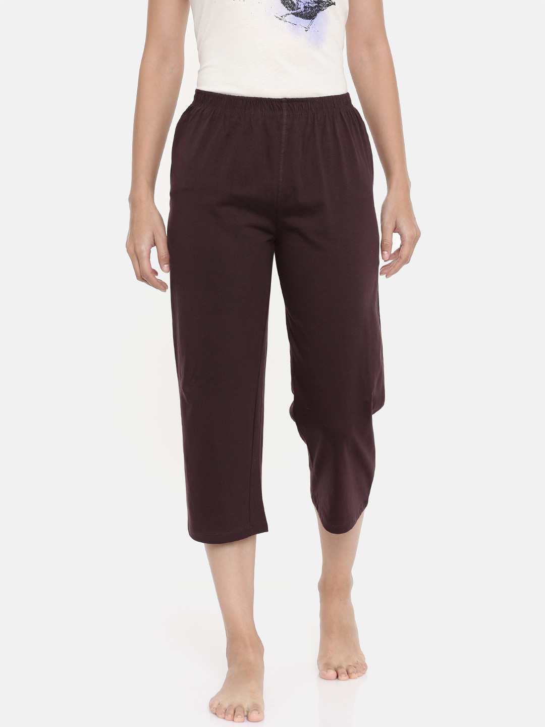 zebu Women Brown Solid Regular Fit Lounge pants