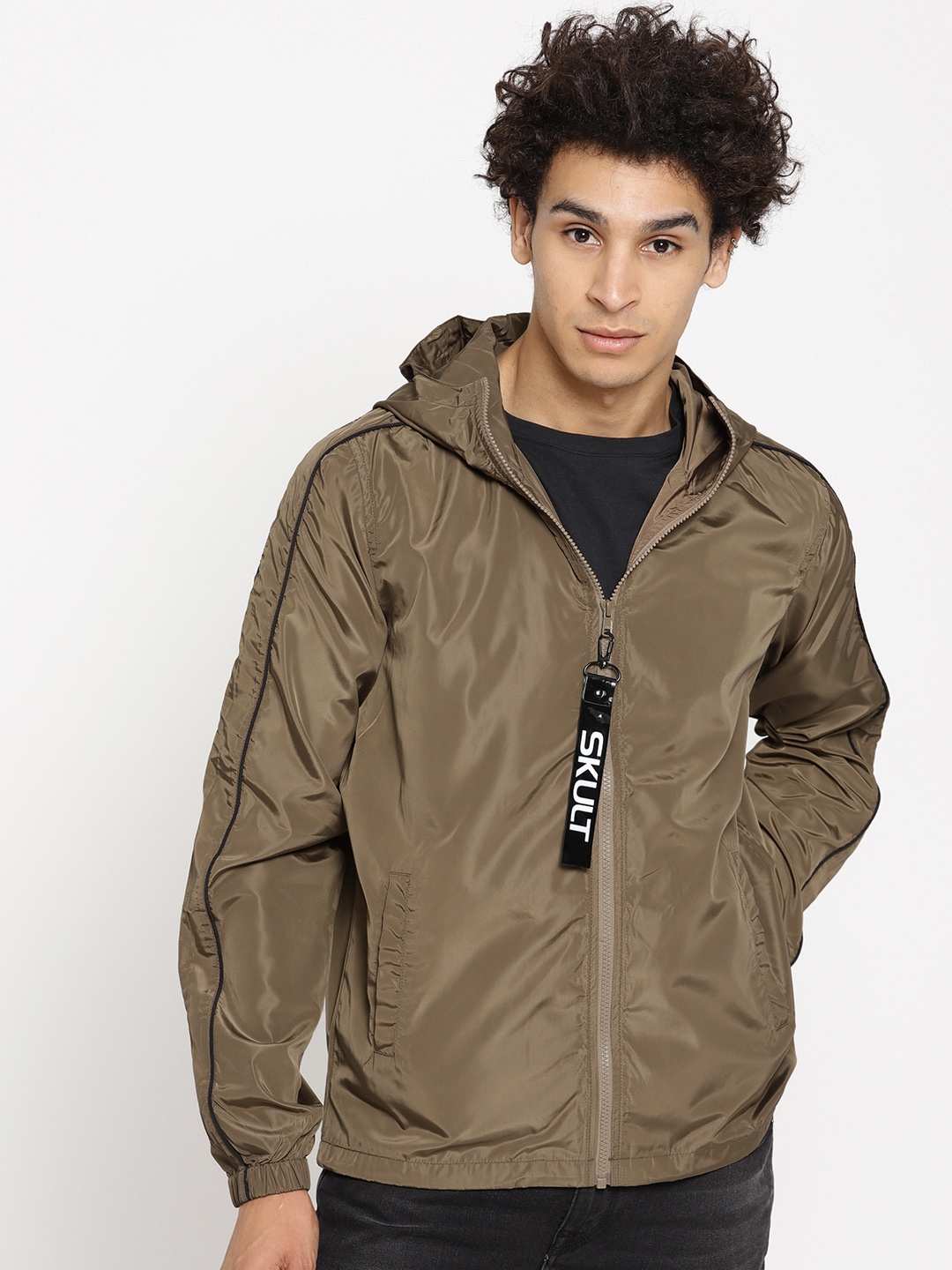 Buy SKULT by Shahid Kapoor Men Olive Green Solid Hooded Tailored Jacket Jackets for Men 10526194 Myntra