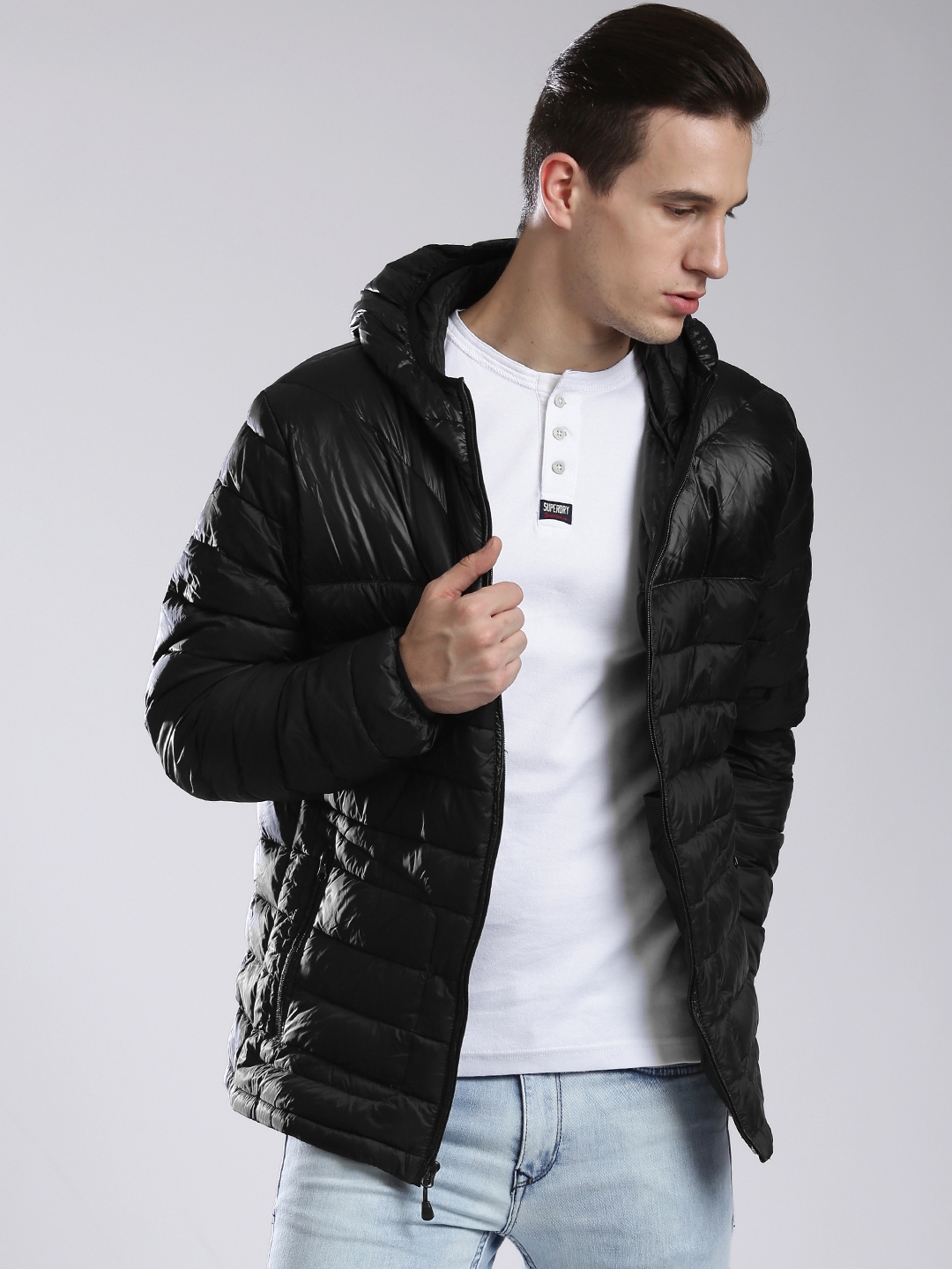 Nautica black puffer outlet jacket