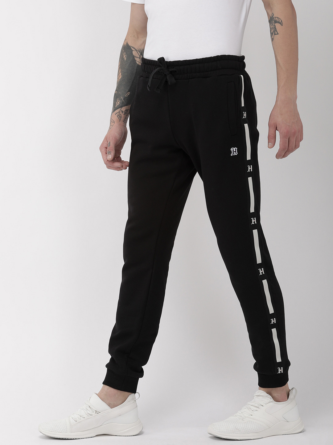 Track Pants Tommy Hilfiger Tape Joggers Black Tommy Hilfiger