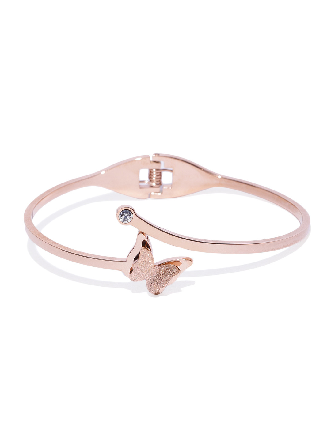 Sukkhi Women Rose Gold-Toned Adjustable Kada Bracelet