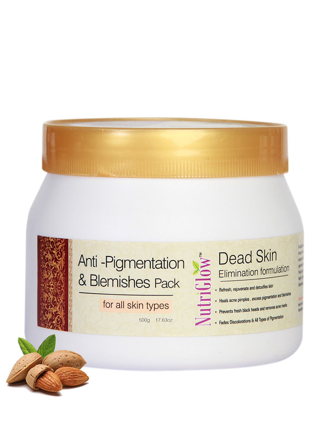 NutriGlow Sustainable Anti-Pigmentation & Blemishes Pack Dead Skin Elimination Formulation - 500 g