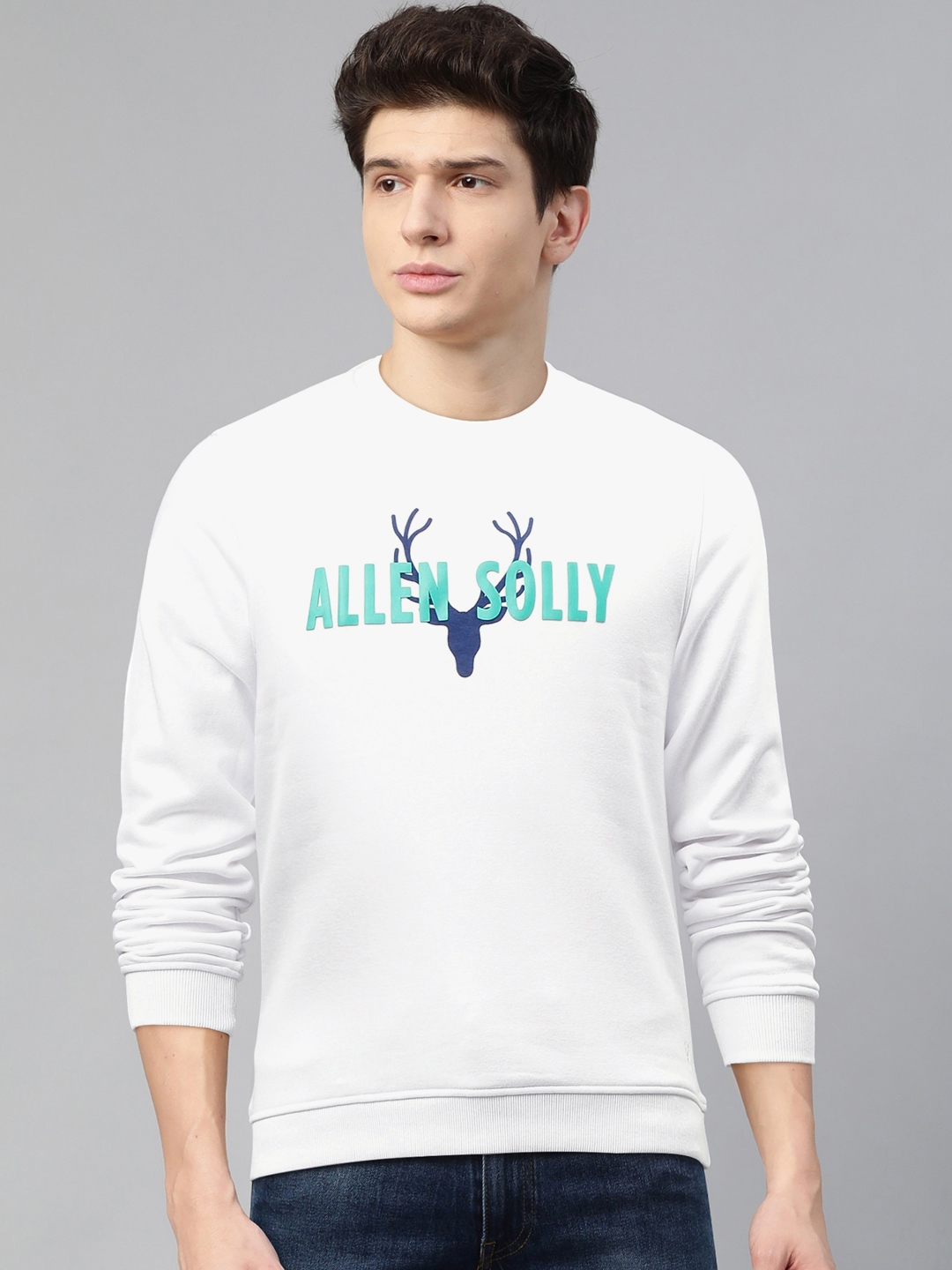 Allen solly 2025 white sweatshirt