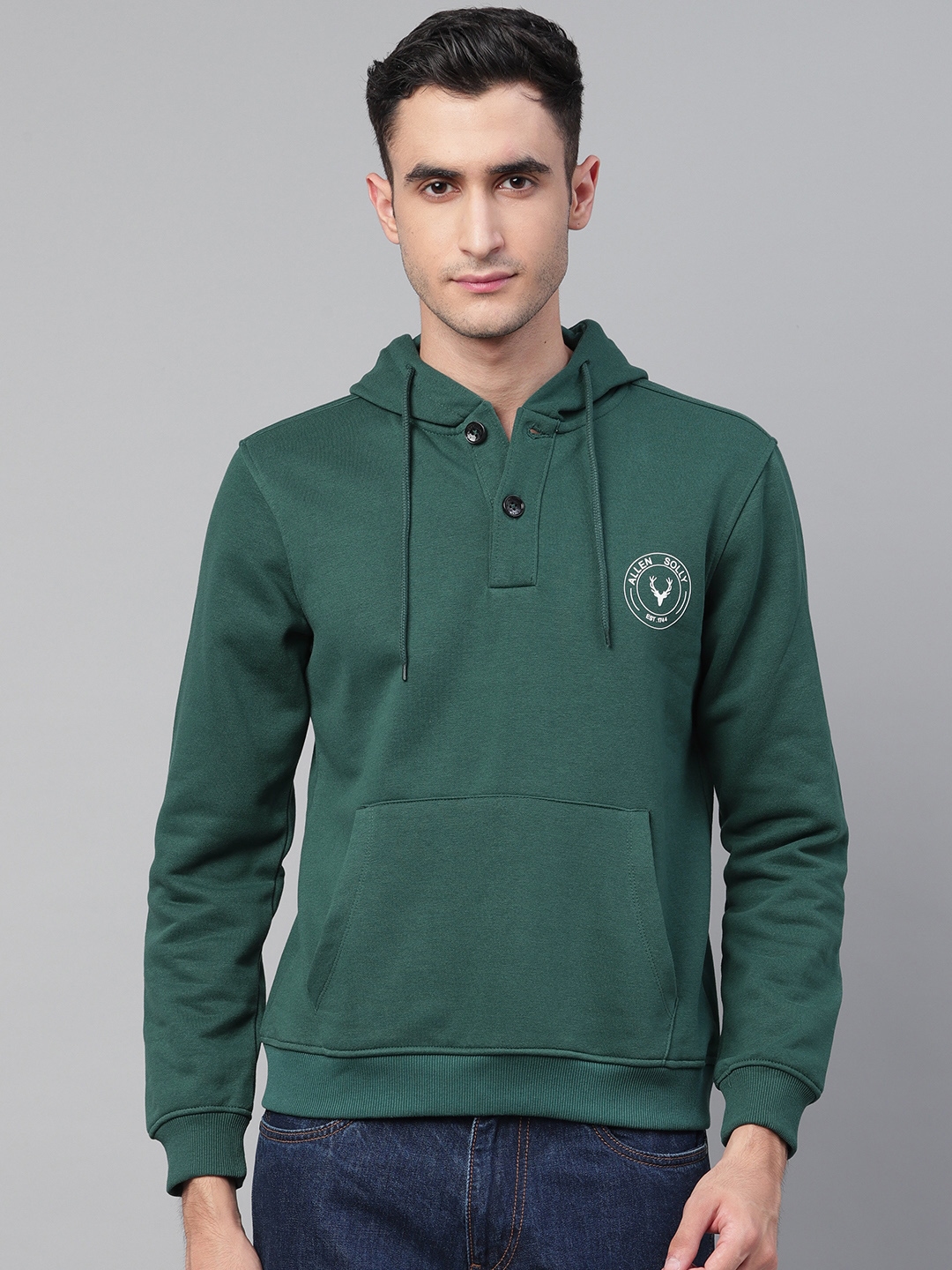 Allen solly green cheap sweatshirt