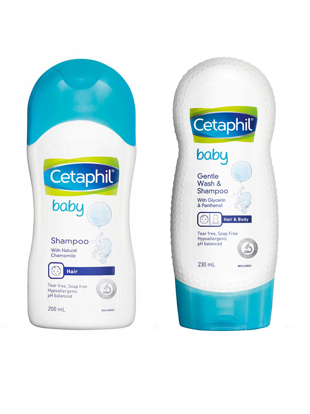Cetaphil Set of 2 Baby Gentle Wash Shampoos with Natural Chamomile