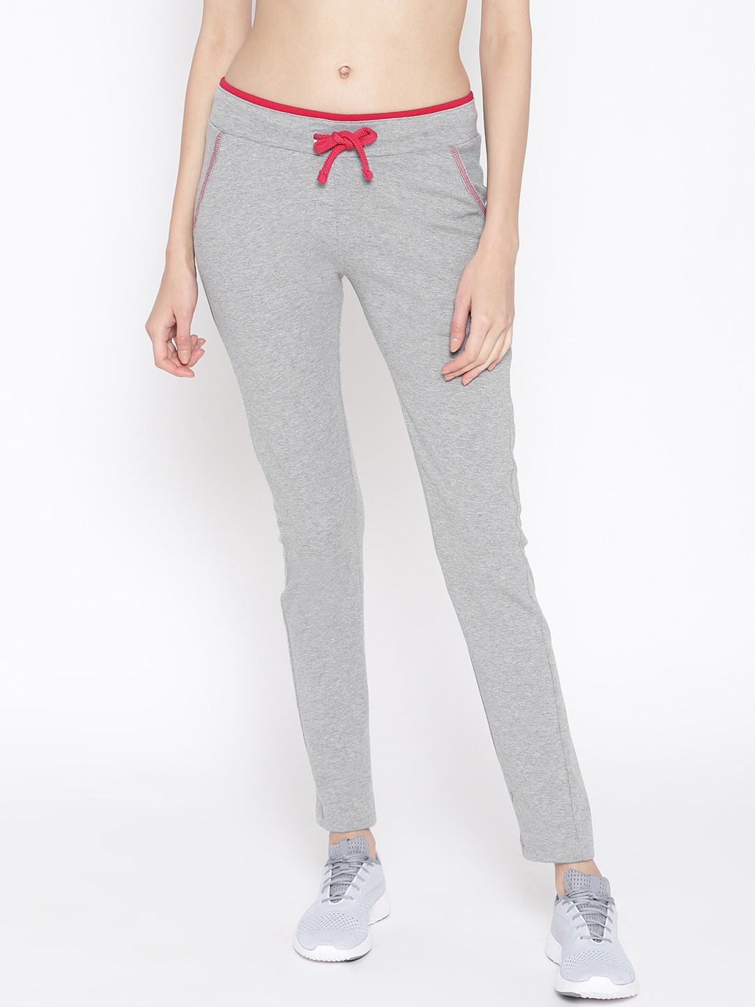 Cayman Women Grey Melange Solid Track Pants