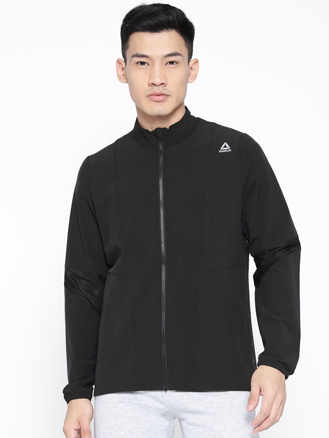 Buy Reebok Men Black One Series Running Hero Solid Sporty Jacket Jackets for Men 10575928 Myntra
