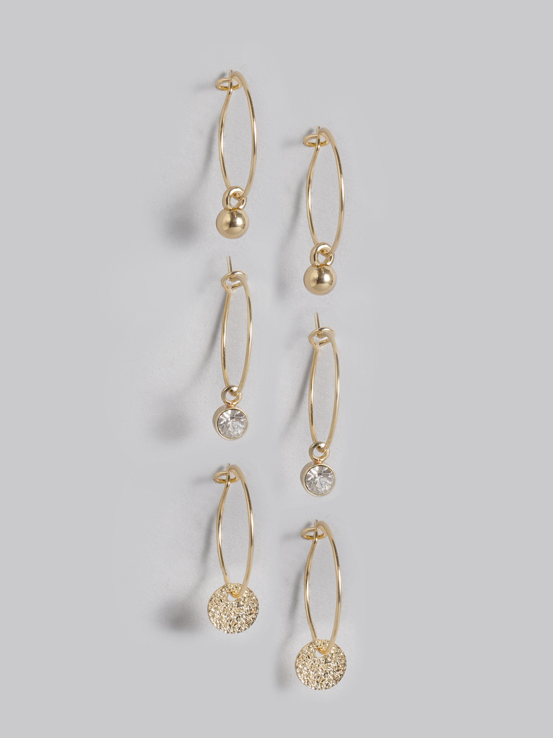 Accessorize London Women 3-Pack Simple Hoop Earring Set