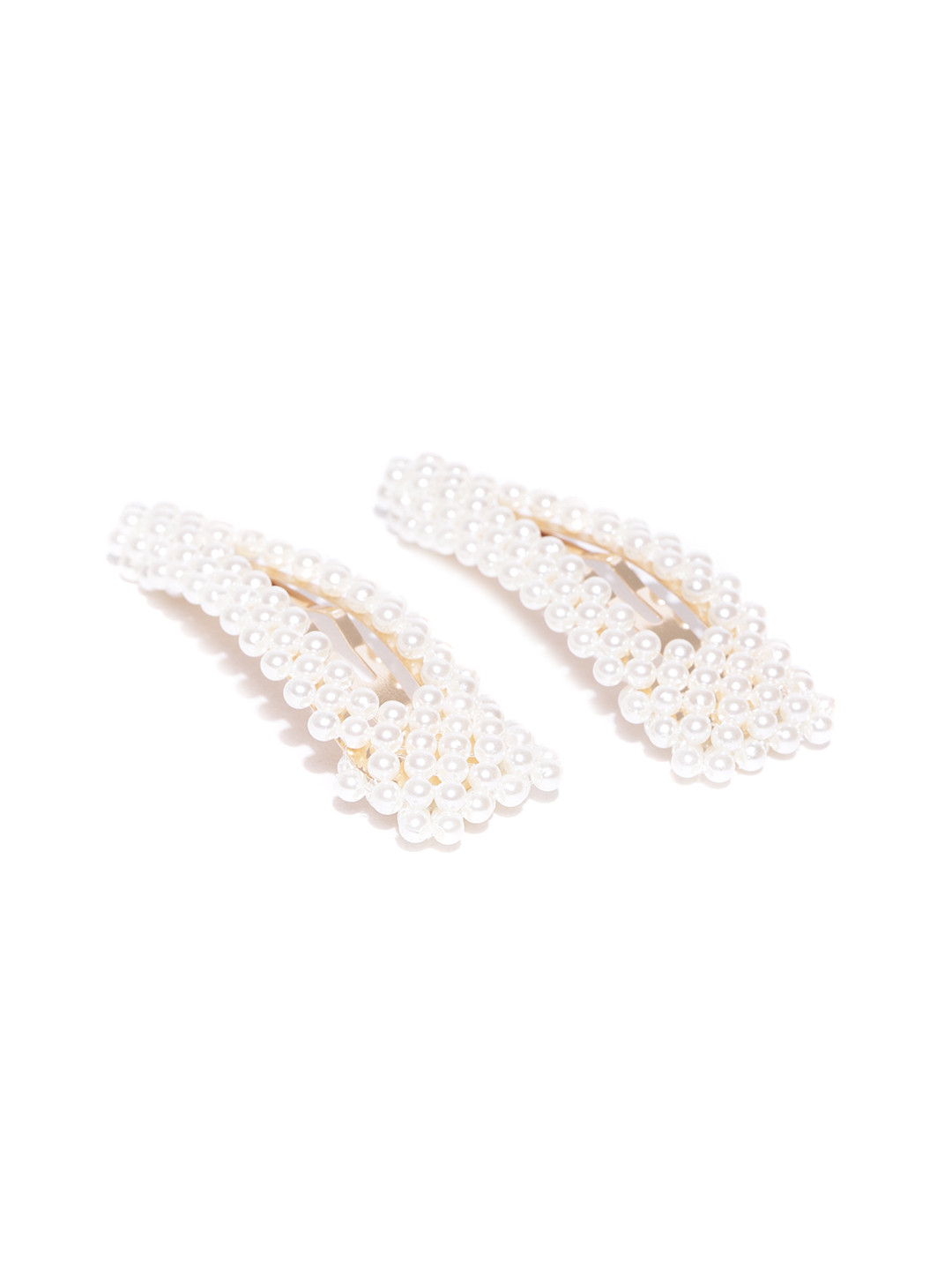 Accessorize London Women Set of 2 Pearly Snap hair Clips