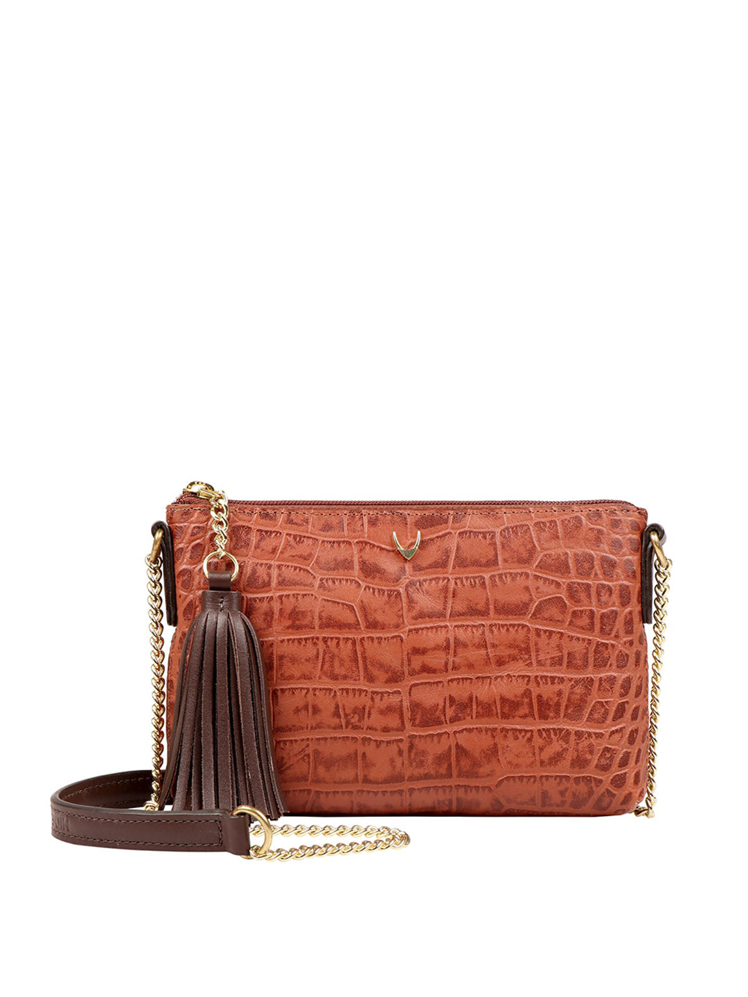 Hidesign MOROCCO Croc Textured Leather Sling Bag