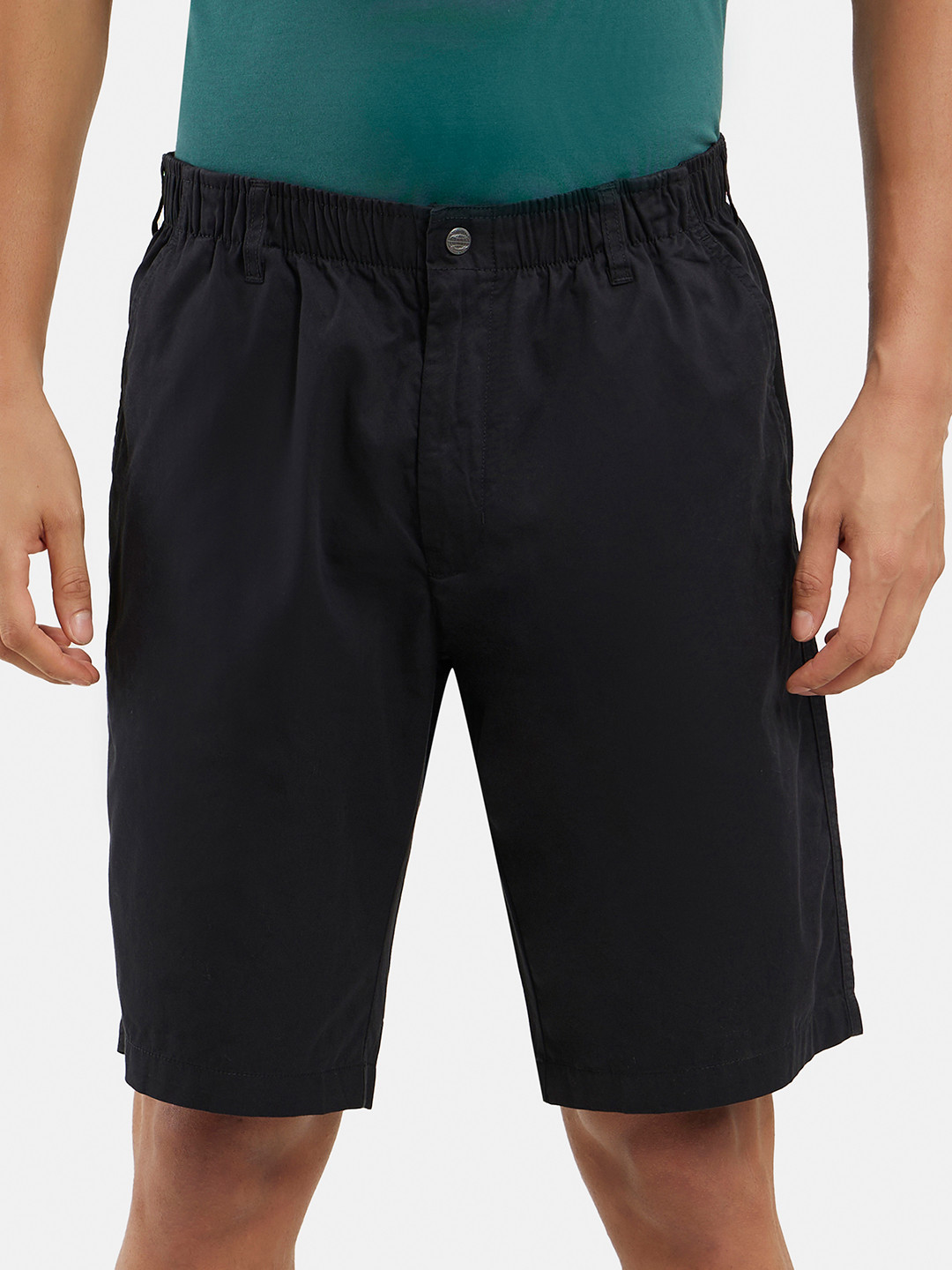 Jockey Combed Mercerised Cotton Woven Straight Fit Shorts with Side Pockets-1203