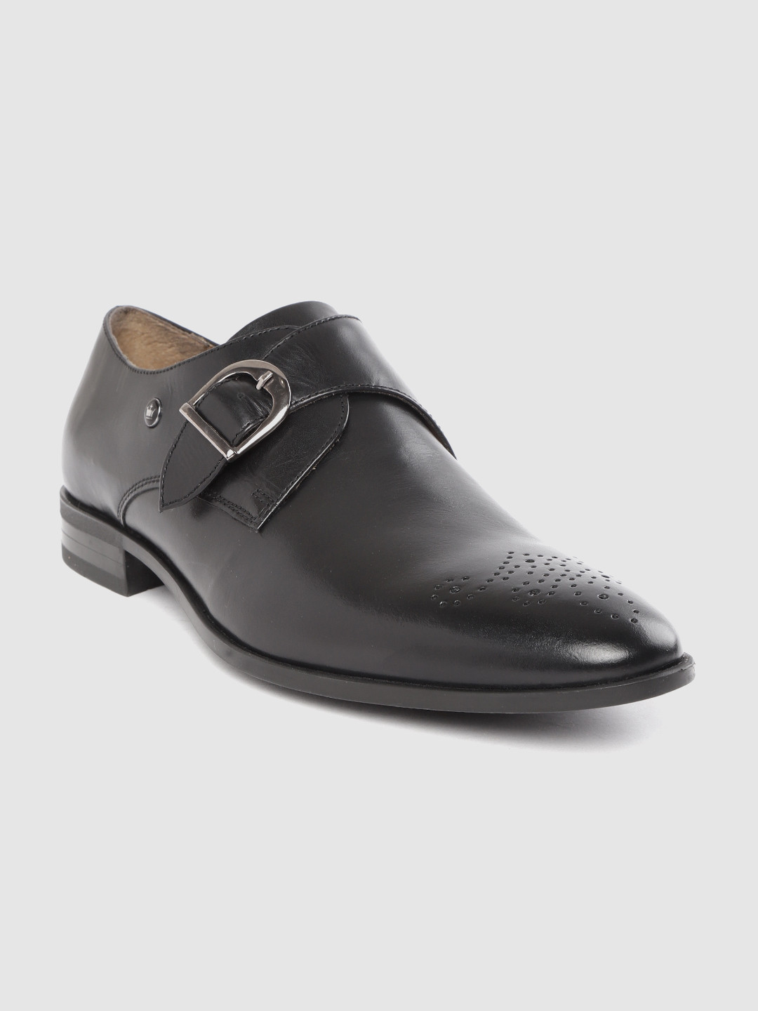 Monk Strap Louis Philippe Footwear Blue Mirror Glossed Patina - Main Image