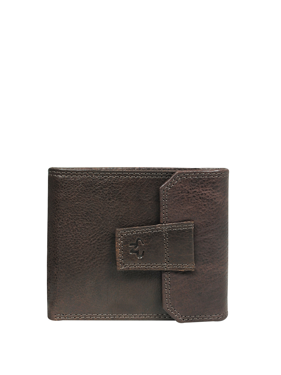 CALFNERO Men Brown Solid Genuine Leather Two Fold Wallet