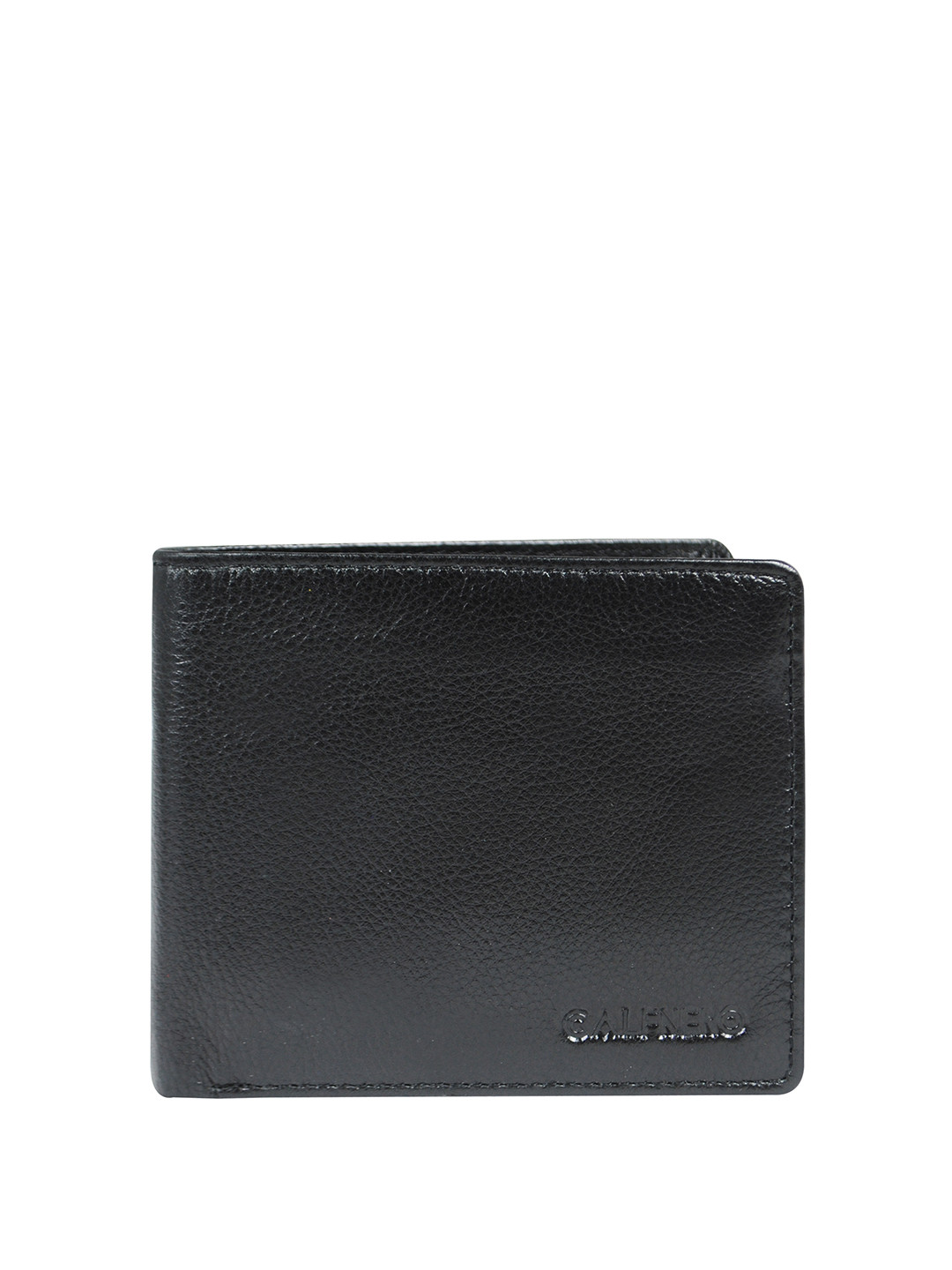 CALFNERO Men Black Solid Genuine Leather Two Fold Wallet