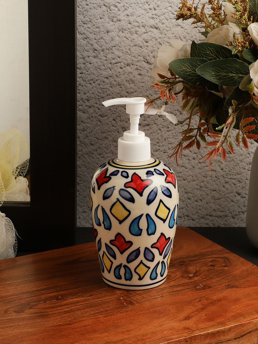 VarEesha Multicoloured Printed Liquid Soap Dispenser