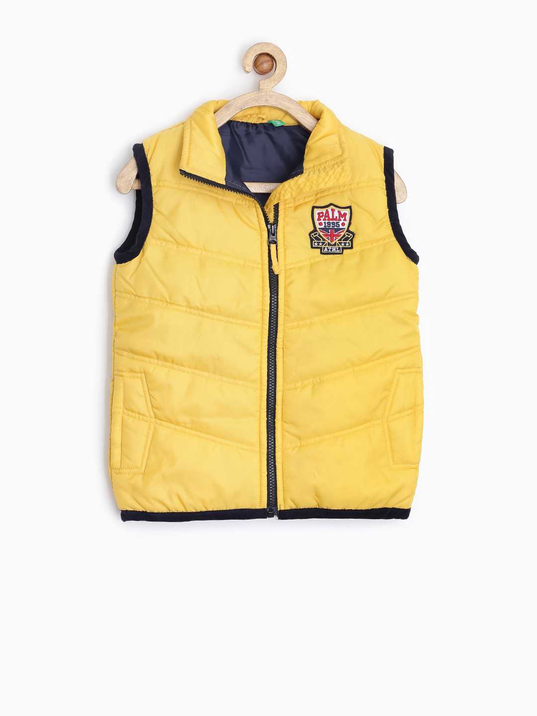 Yellow Girls Sleeveless Jacket Yellow Half Jacket Girl Gini Jony