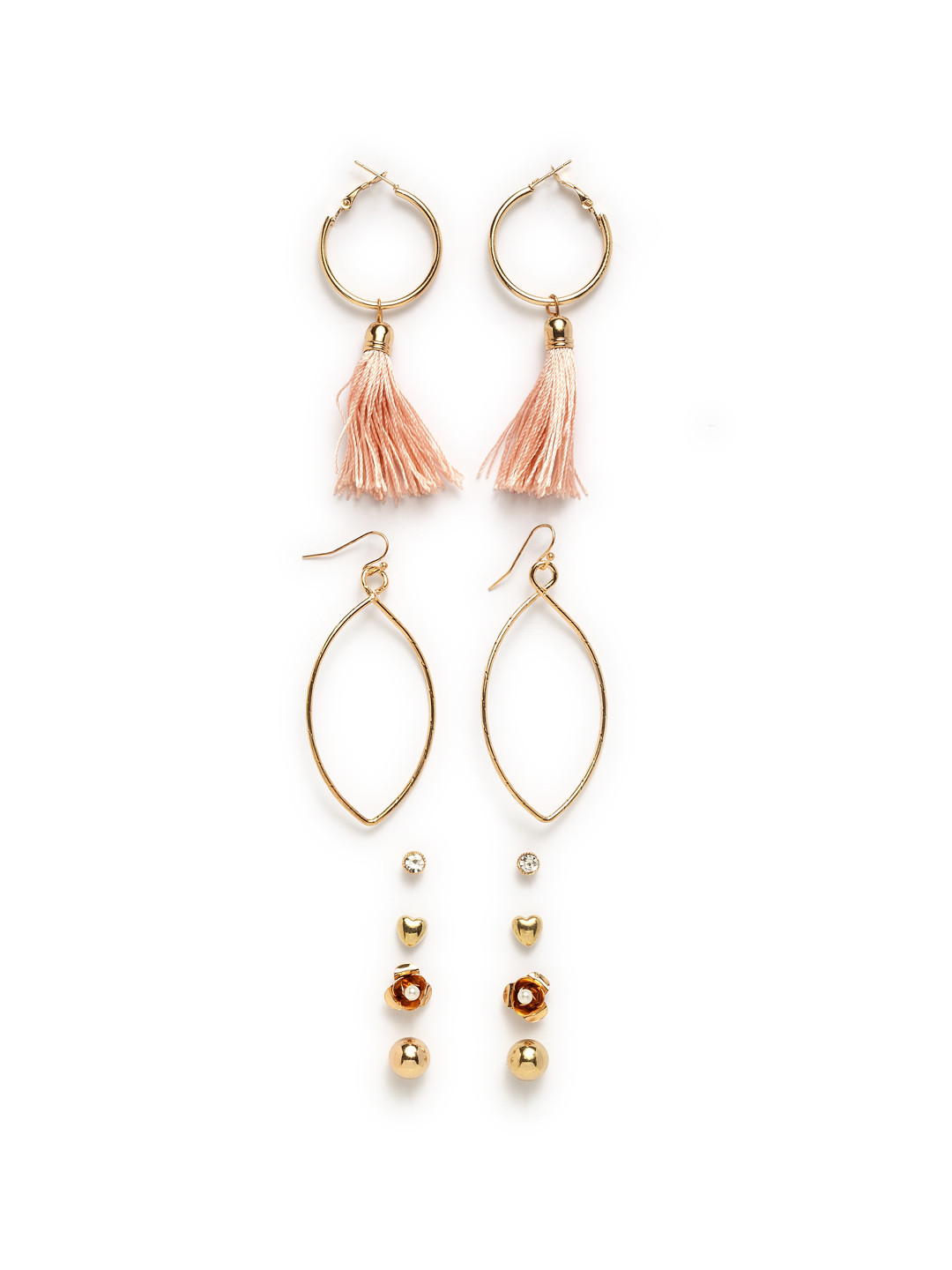 Shining Diva Fashion Set of 6 Drop Earrings