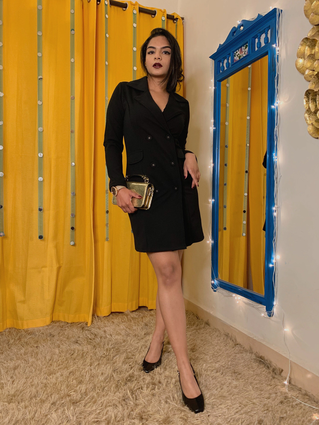 SASSAFRAS Black Blazer Dress