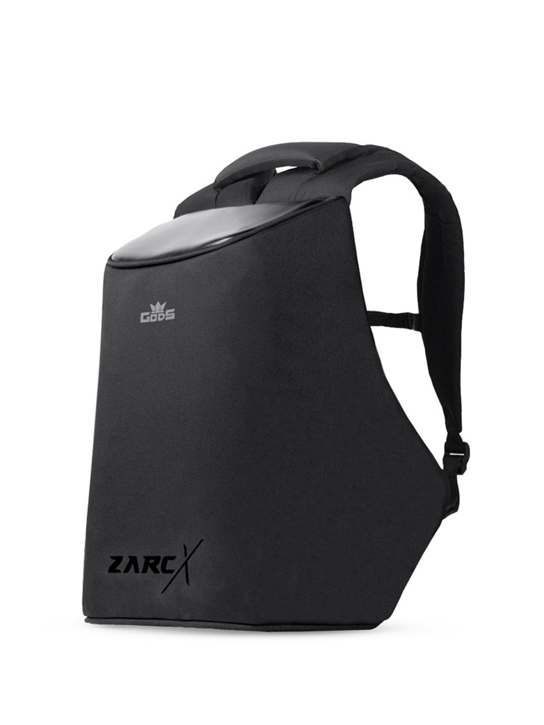 GODS Unisex Black Solid Zarc Anti-Theft Laptop Backpack