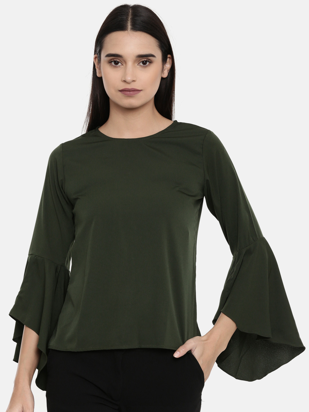 Uptownie Lite Women Green Solid Top