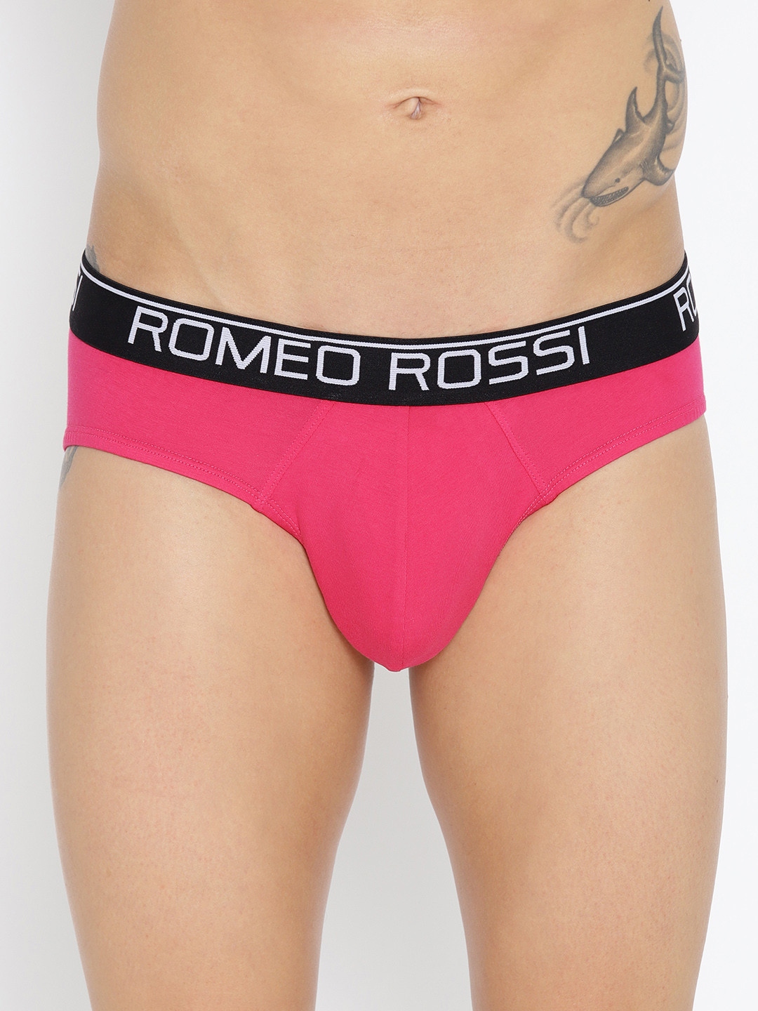 ROMEO ROSSI Men Pink Solid Brief CLBP-2003