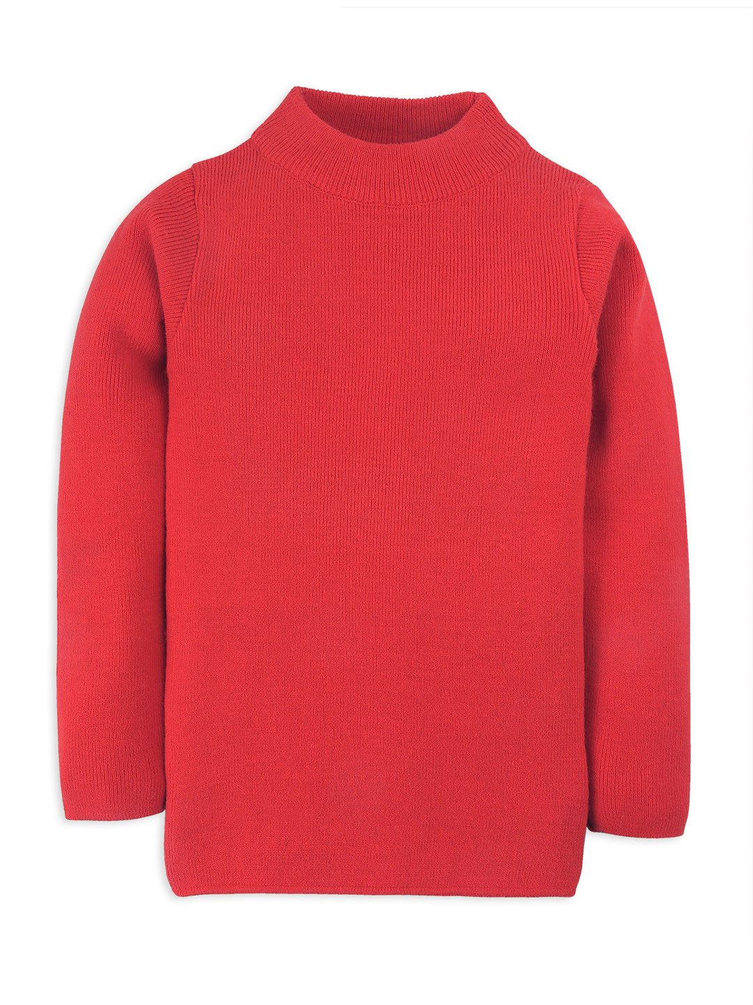 RVK Unisex Red Solid Acrylic Sweater