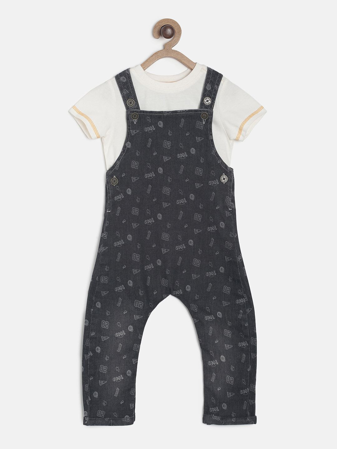 MINI KLUB Boys Black & White Co-Ord Set