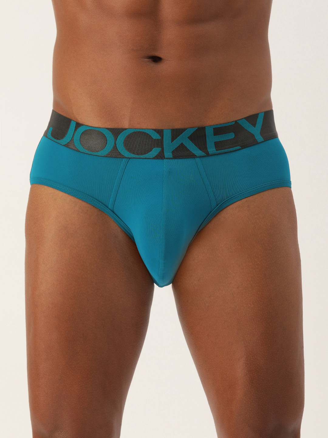 Jockey Men Blue Solid Ultra Soft Briefs IC27-0105