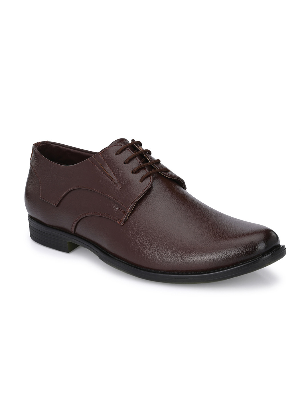 John Karsun Men Brown Solid Formal Derbys