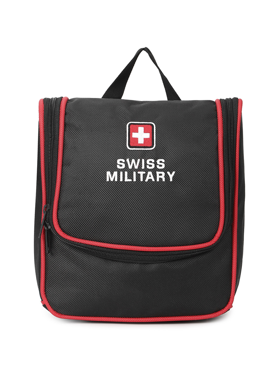 SWISS MILITARY Unisex Black Water-Resistant Utility Bag