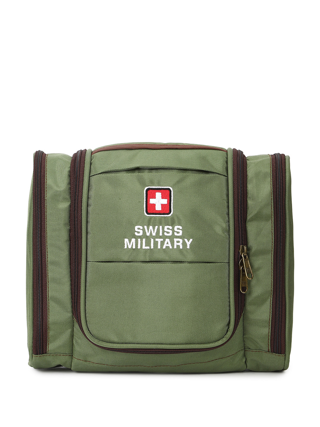 SWISS MILITARY Unisex Olive Green Water-Resistant Utility Bag