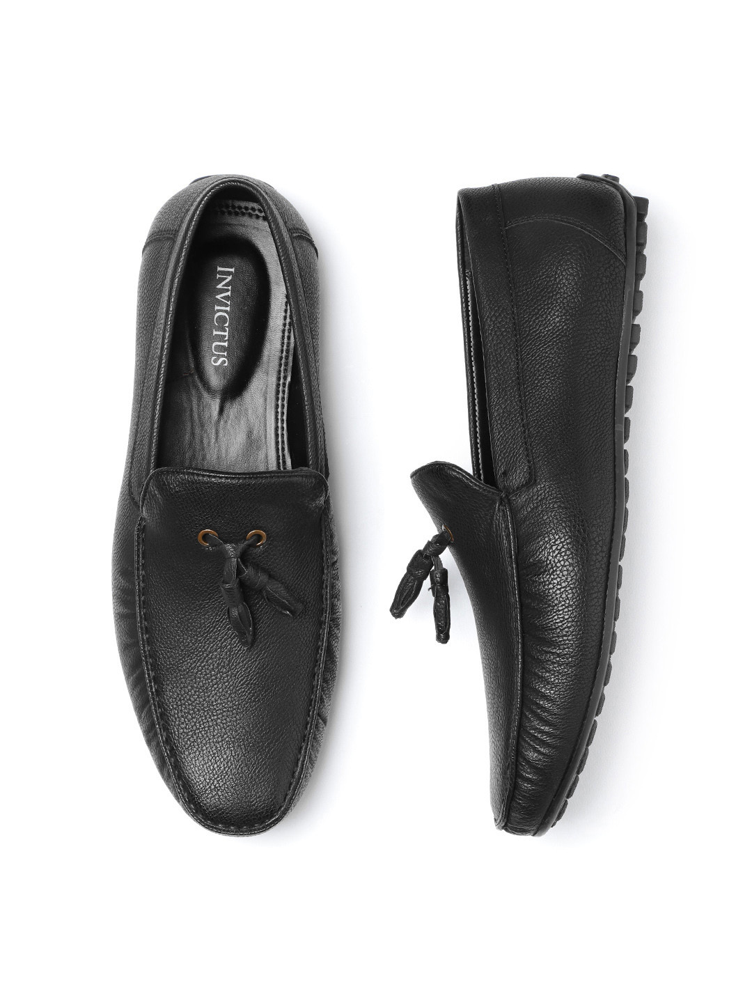 INVICTUS Men Black Driving Shoes