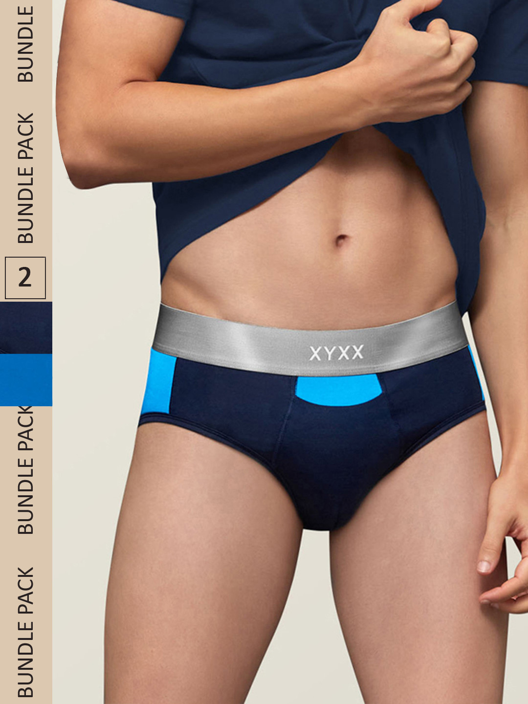 XYXX Men IntelliSoft Antimicrobial Micro Modal Pack of 2 Dualist Briefs XYBRF2PCKN287