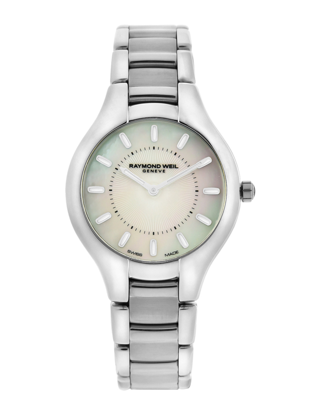 Raymond Weil Women Off-White Swiss Made Analogue Watch 5132-ST-97001