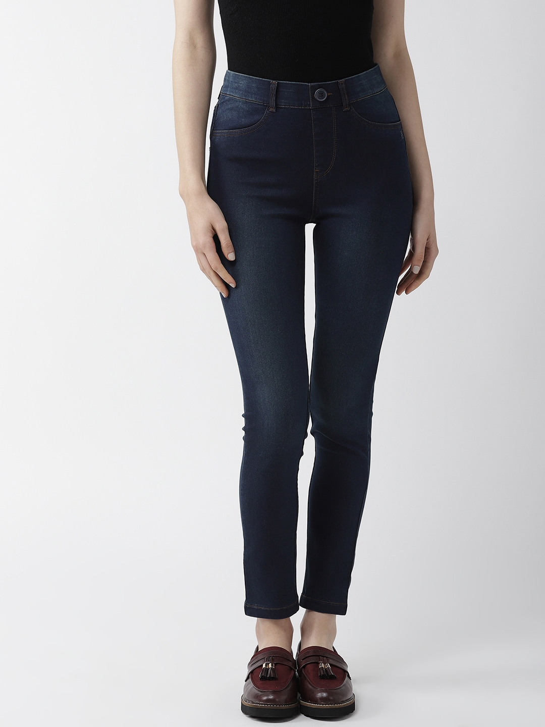 navy blue jeggings womens