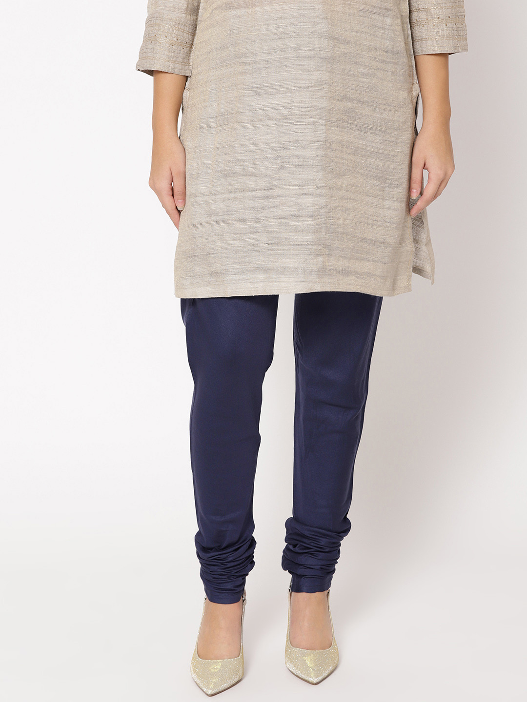 Fabindia Women Navy Solid Churidar