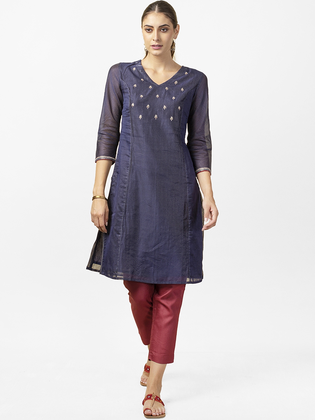 fabindia blue kurta